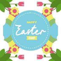 Flat colorful easter background illustration vector