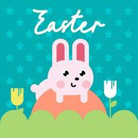 Flat colorful easter background illustration vector