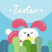 Flat colorful easter background illustration vector