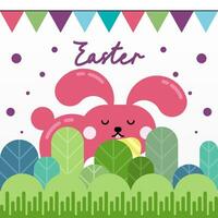 Flat colorful easter background illustration vector