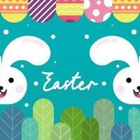 Flat colorful easter background illustration vector