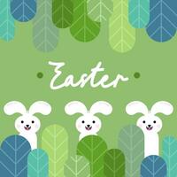 Flat colorful easter background illustration vector