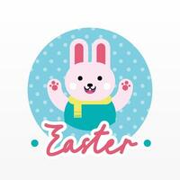 Flat colorful easter background illustration vector