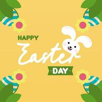 Flat colorful easter background illustration vector