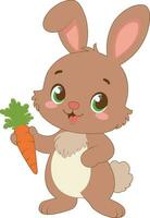 Rabbit with Carrot vector