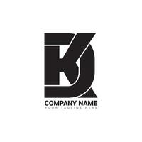 DK Letter Logo Design. Initial letters DK logo icon. Abstract letter DK D K minimal logo design template. vector