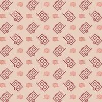 Wagon repeating red pattern abstract beautiful vector illustration background