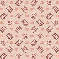 Wagon repeating red pattern abstract beautiful vector illustration background