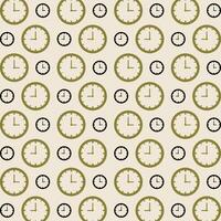 Clock neutral color repeating trendy pattern vector illustration background