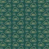 Cloud Data vector design repeating trendy pattern illustration background