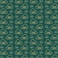 Cloud Data vector design repeating trendy pattern illustration background