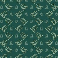 Female Avatar vector design repeating trendy pattern illustration background