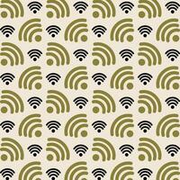 WIFI neutral color repeating trendy pattern vector illustration background