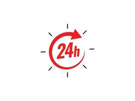 24 hour everyday open service vector