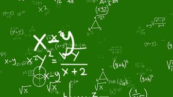 iq matematica sfondo schermo verde effetto chiave cromatica video