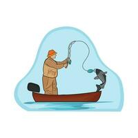 illustration of fishing vector