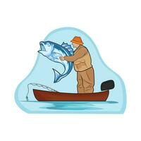 illustration of fishing vector