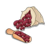 illustration of red bean vector