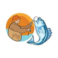 illustration of fishing vector