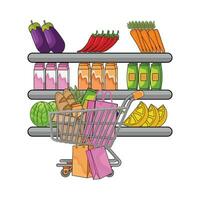 illustration of shopping cart vector