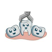 illustration of tooth extraction vector