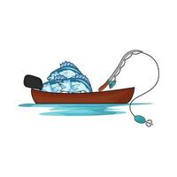 illustration of fishing vector