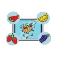 illustration of shopping cart vector