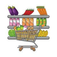 illustration of shopping cart vector