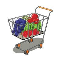 illustration of shopping cart vector