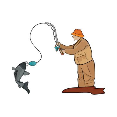 illustration of fishing