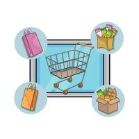 illustration of shopping cart vector