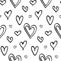 Stylish graphic seamless pattern with hearts. Background, wrapping paper vector