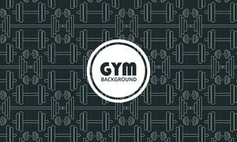 Seamless workout sport pattern. Fitness and gym icons pattern background. Vector graphics