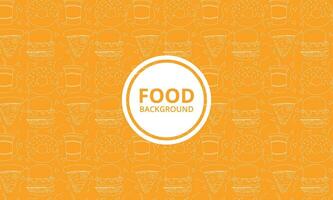 Seamless pattern with outline icons on a theme kitchen accessories and food , a dark outline on a light background vector