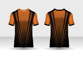 t-shirt sport design template with polygon pattern for soccer jersey. Sport uniform in front view. Tshirt mock up for sport club. Vector Illustration.