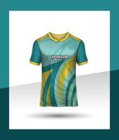 fútbol deporte , deporte juego de azar t camisa jersey modelo. burlarse de arriba uniforme . vector ilustración diseño