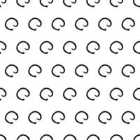 Seamless pattern with sketch round squiggle vector