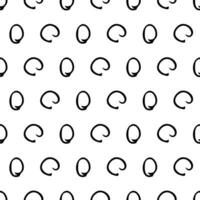 Seamless pattern with sketch round squiggle vector