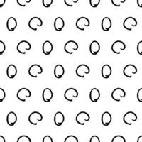 Seamless pattern with sketch round squiggle vector