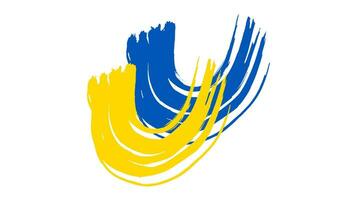 Ukrainian national flag in grunge style vector