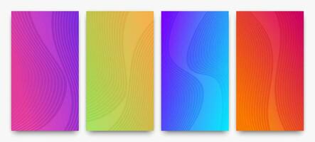 Modern colorful gradient background with lines vector