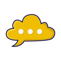 cloud speech bubble communication illustration vector