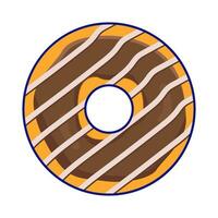 donut glazed sweet dessert illustration vector