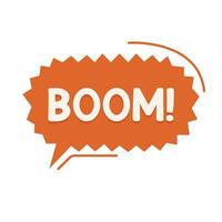 comic speech bubble boom communication illustration vector