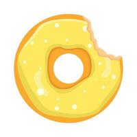 donut glazed sweet bite illustration