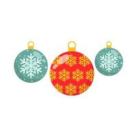 snowflake in christmas ball decoration illustration vector