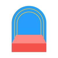 podium stage with background illustration vector
