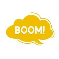 cloud speech bubble boom  communication illustration vector