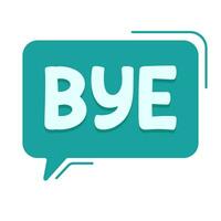 speech bubble bye communication illustration vector