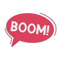 speech bubble boom communication illustration vector